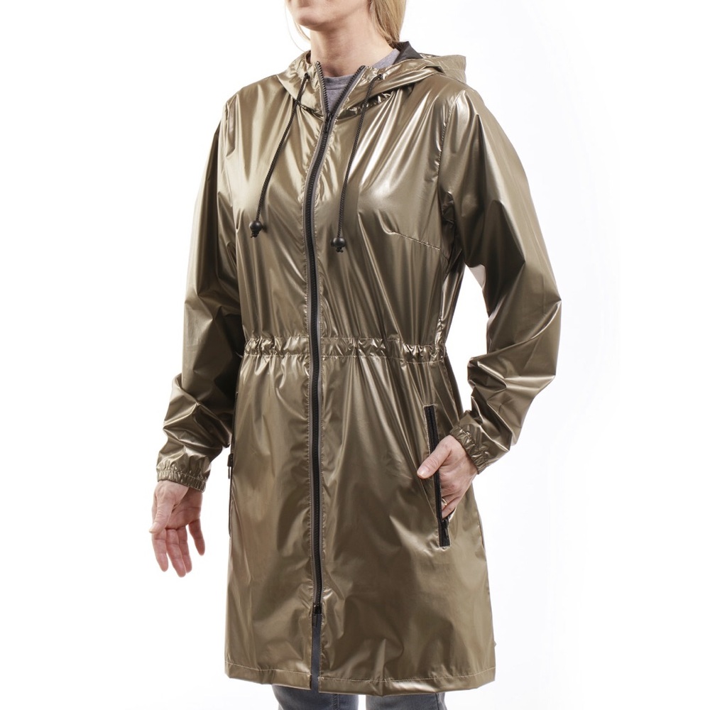 Totes Olive Hooded Raincoat